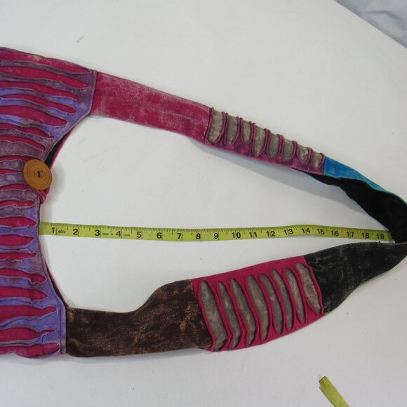 Colorful Bahamas Hobo Cotton Sling Cross Body Messenger Shoulder Bag - Picture 7 of 7